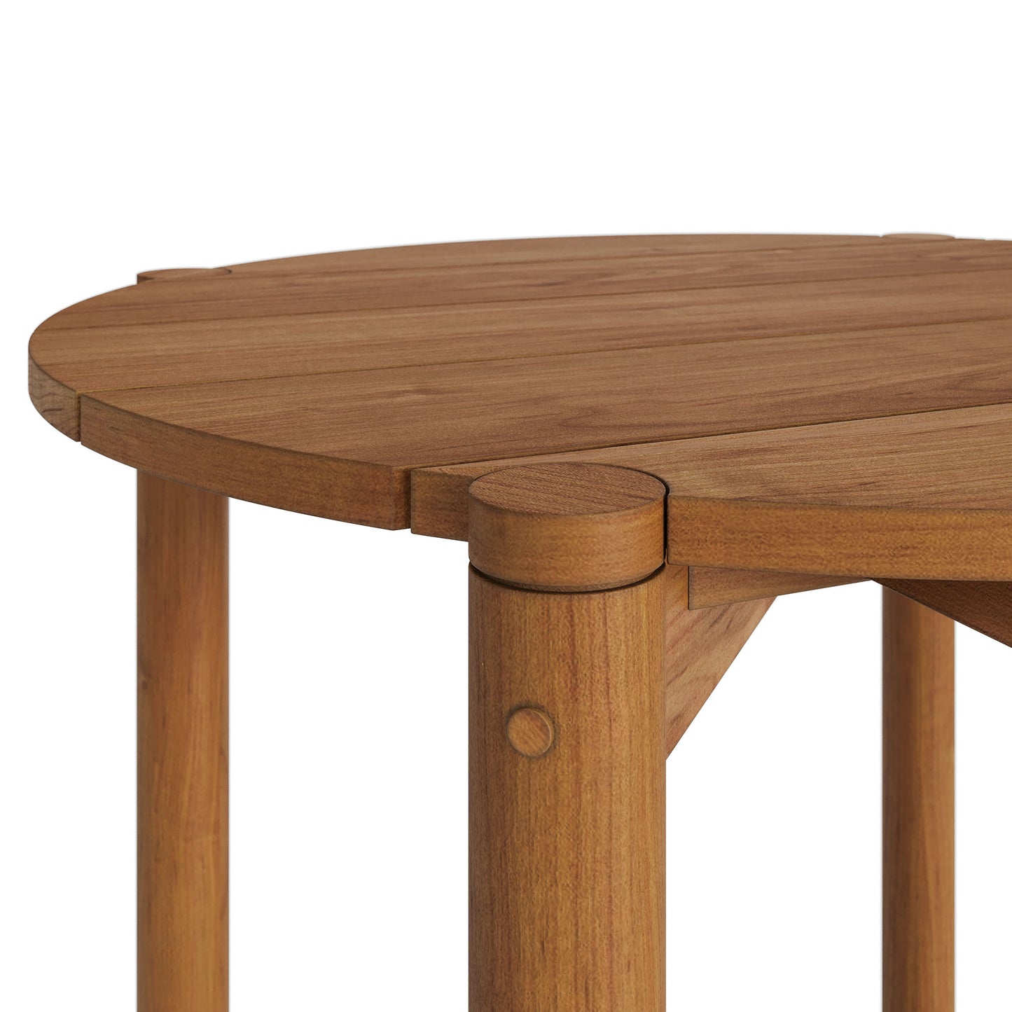Eleni Round 35 Inch Outdoor Patio Teak Wood Round Bar Table by Modway EEI-7628