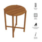 Eleni Round 35 Inch Outdoor Patio Teak Wood Round Bar Table by Modway EEI-7628