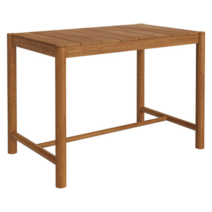 Eleni Rectangle 56-Inch Outdoor Patio Teak Wood Rectangular Bar Table by Modway EEI-7629