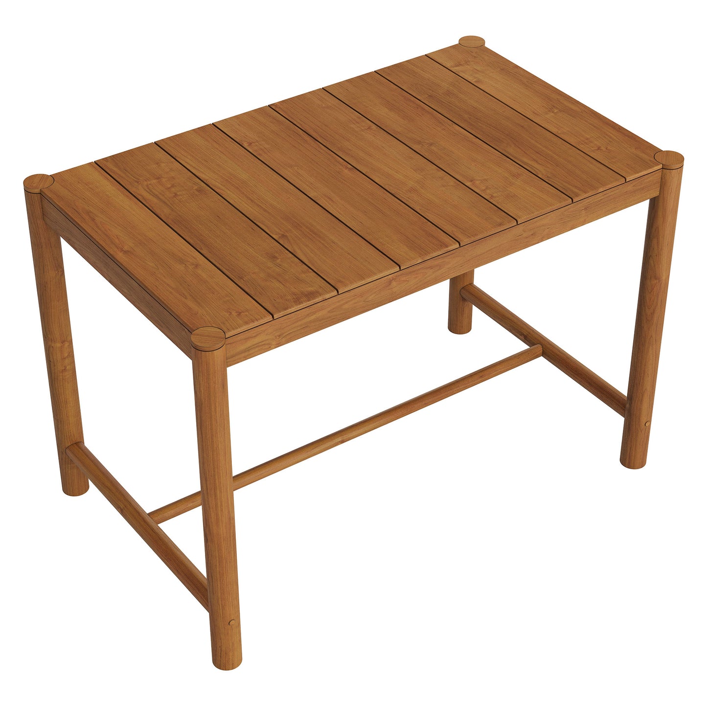 Eleni Rectangle 56-Inch Outdoor Patio Teak Wood Rectangular Bar Table by Modway EEI-7629