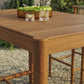 Eleni Rectangle 56-Inch Outdoor Patio Teak Wood Rectangular Bar Table by Modway EEI-7629