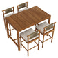 Eleni 5-Piece Outdoor Patio Teak Wood Bar Set by Modway EEI-7631