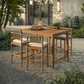 Eleni 5-Piece Outdoor Patio Teak Wood Bar Set by Modway EEI-7631