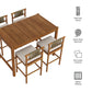 Eleni 5-Piece Outdoor Patio Teak Wood Bar Set by Modway EEI-7631