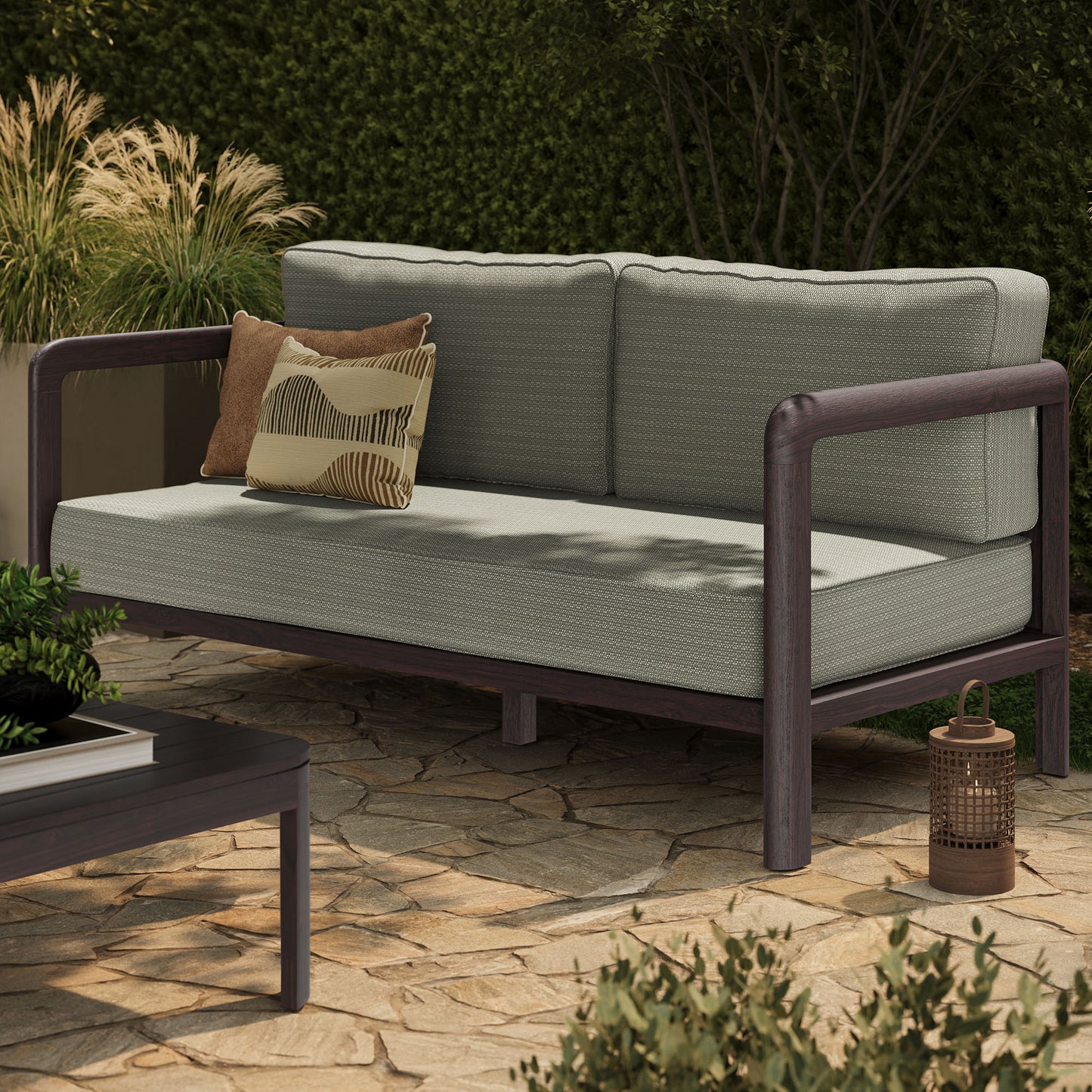 Kona Outdoor Patio Teak Wood Loveseat by Modway EEI-7633