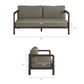 Kona Outdoor Patio Teak Wood Loveseat by Modway EEI-7633