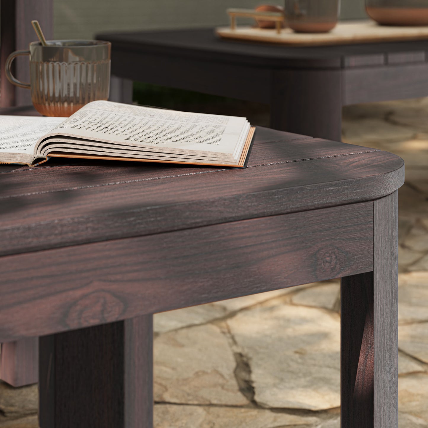 Kona Outdoor Patio Teak Wood Side Table by Modway EEI-7635