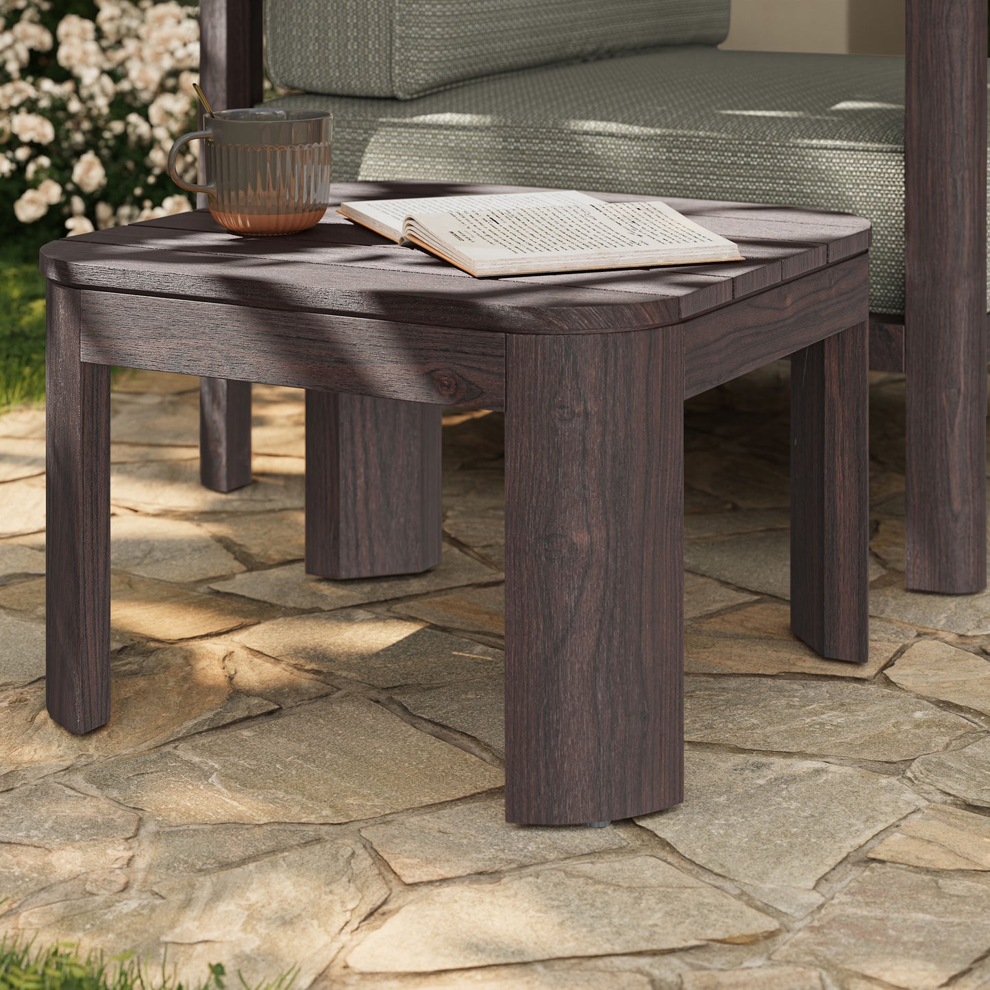 Kona Outdoor Patio Teak Wood Side Table by Modway EEI-7635