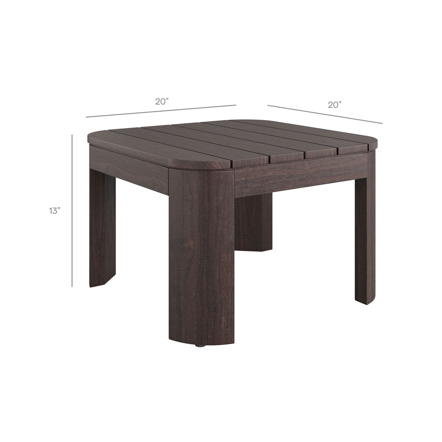 Kona Outdoor Patio Teak Wood Side Table by Modway EEI-7635