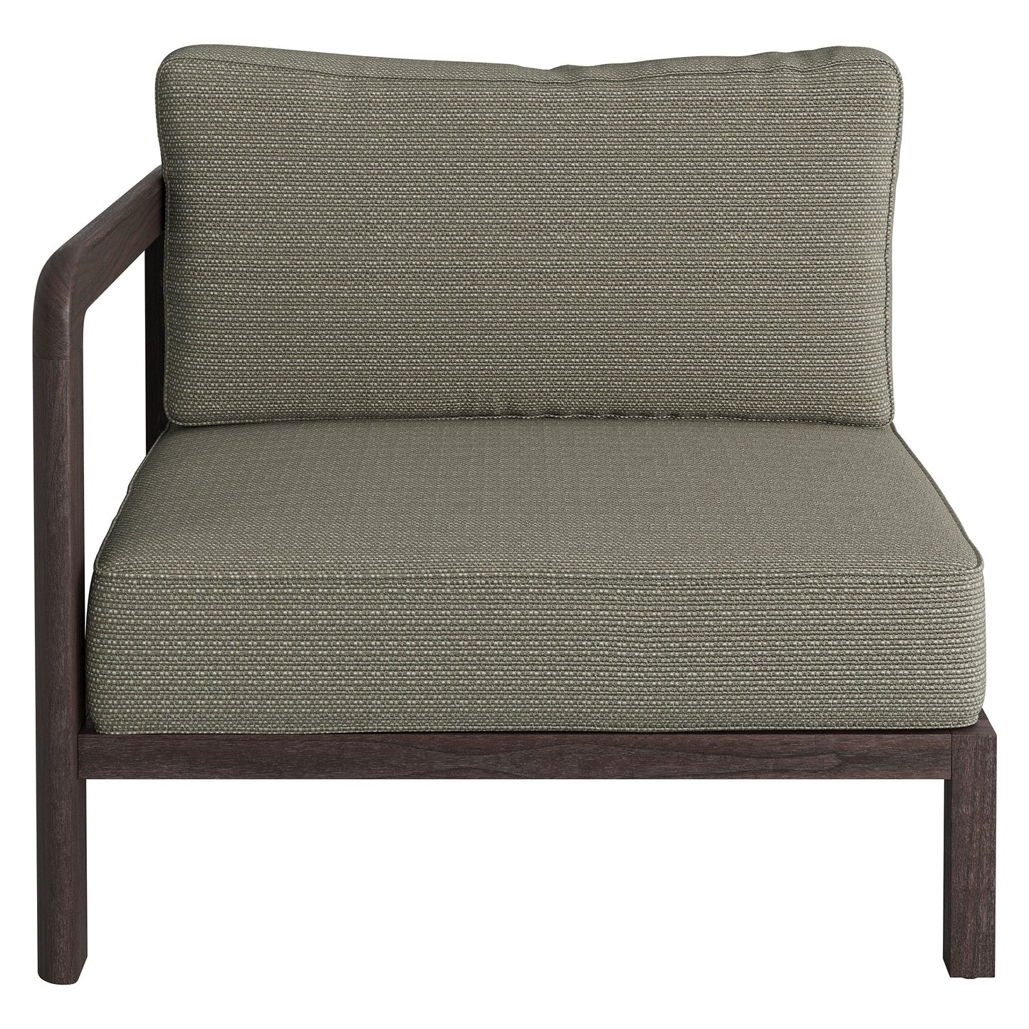 Kona Outdoor Patio Teak Wood Left-Arm Facing Modular Armchair by Modway EEI-7636