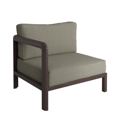 Kona Outdoor Patio Teak Wood Left-Arm Facing Modular Armchair by Modway EEI-7636