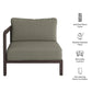 Kona Outdoor Patio Teak Wood Left-Arm Facing Modular Armchair by Modway EEI-7636