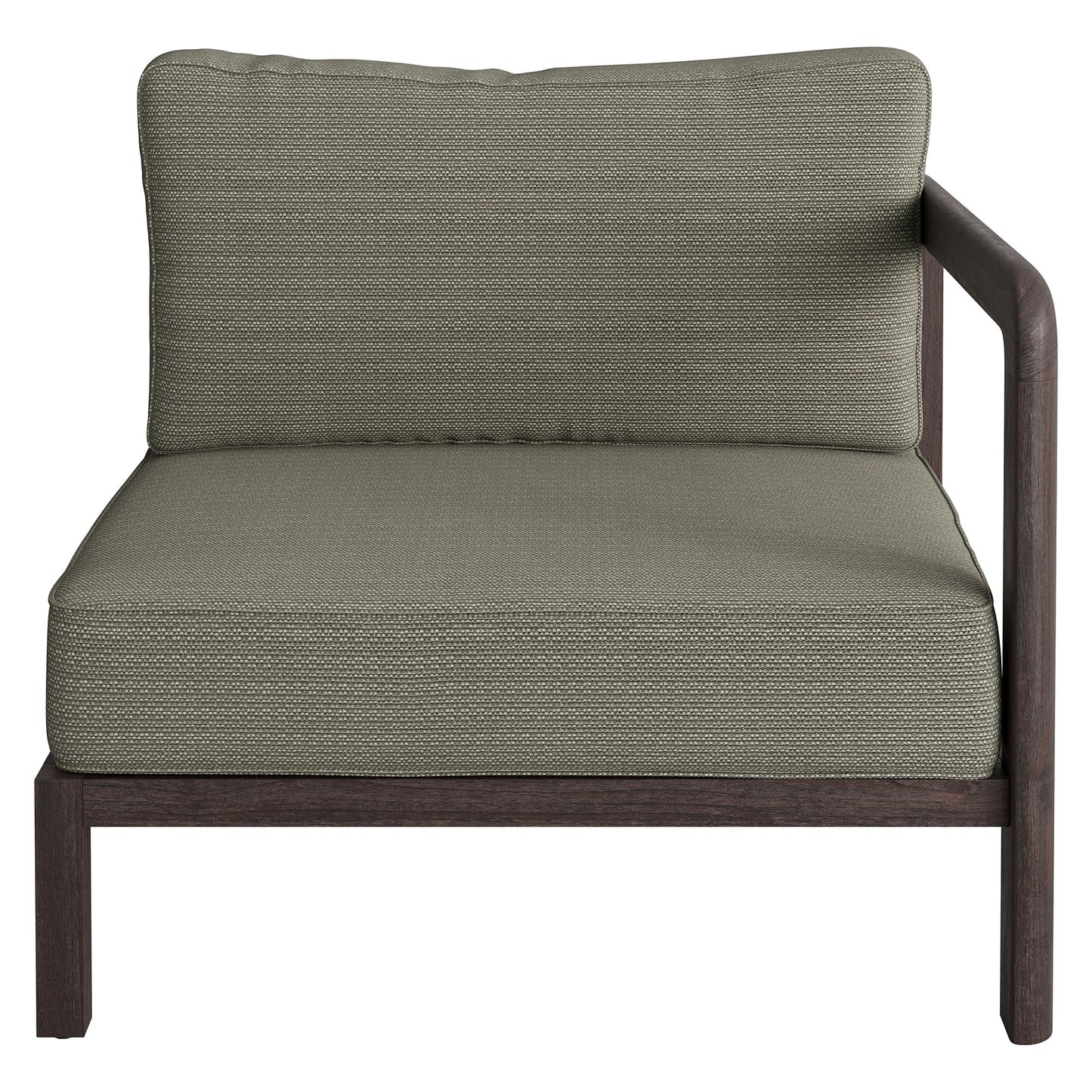Kona Outdoor Patio Teak Wood Right-Arm Facing Modular Armchair by Modway EEI-7637