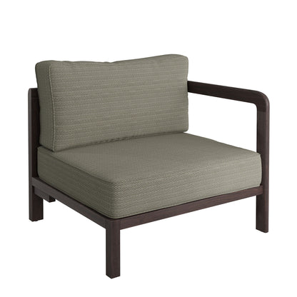 Kona Outdoor Patio Teak Wood Right-Arm Facing Modular Armchair by Modway EEI-7637