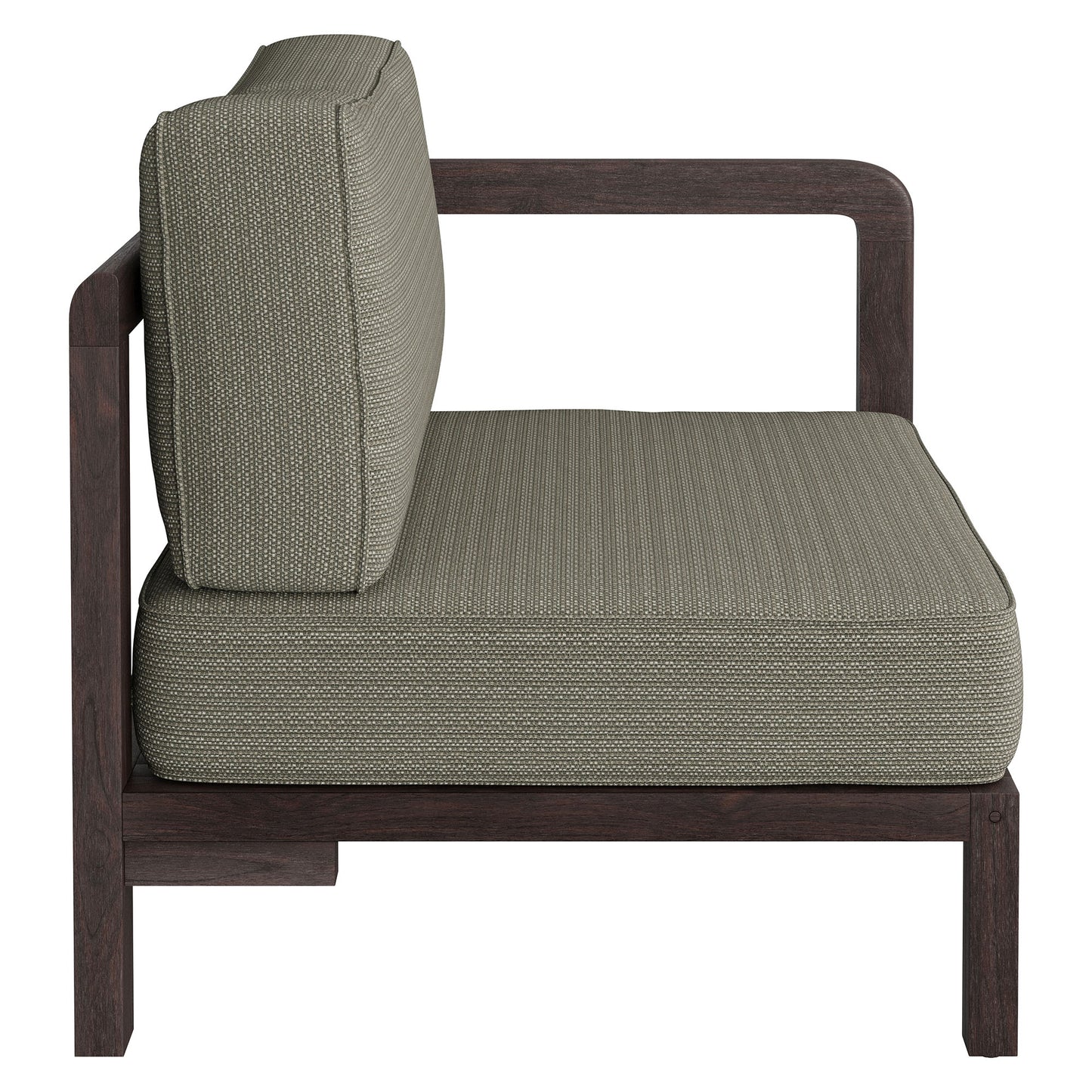 Kona Outdoor Patio Teak Wood Right-Arm Facing Modular Armchair by Modway EEI-7637