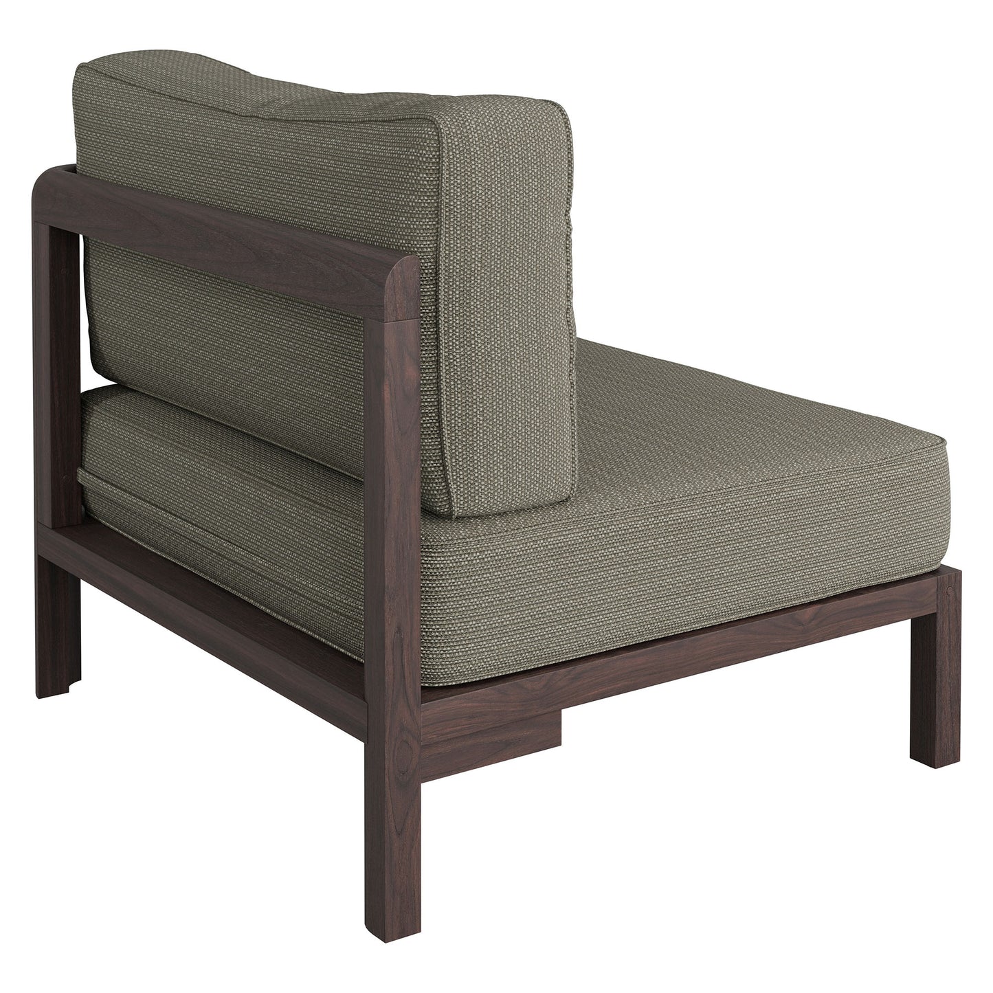 Kona Outdoor Patio Teak Wood Right-Arm Facing Modular Armchair by Modway EEI-7637