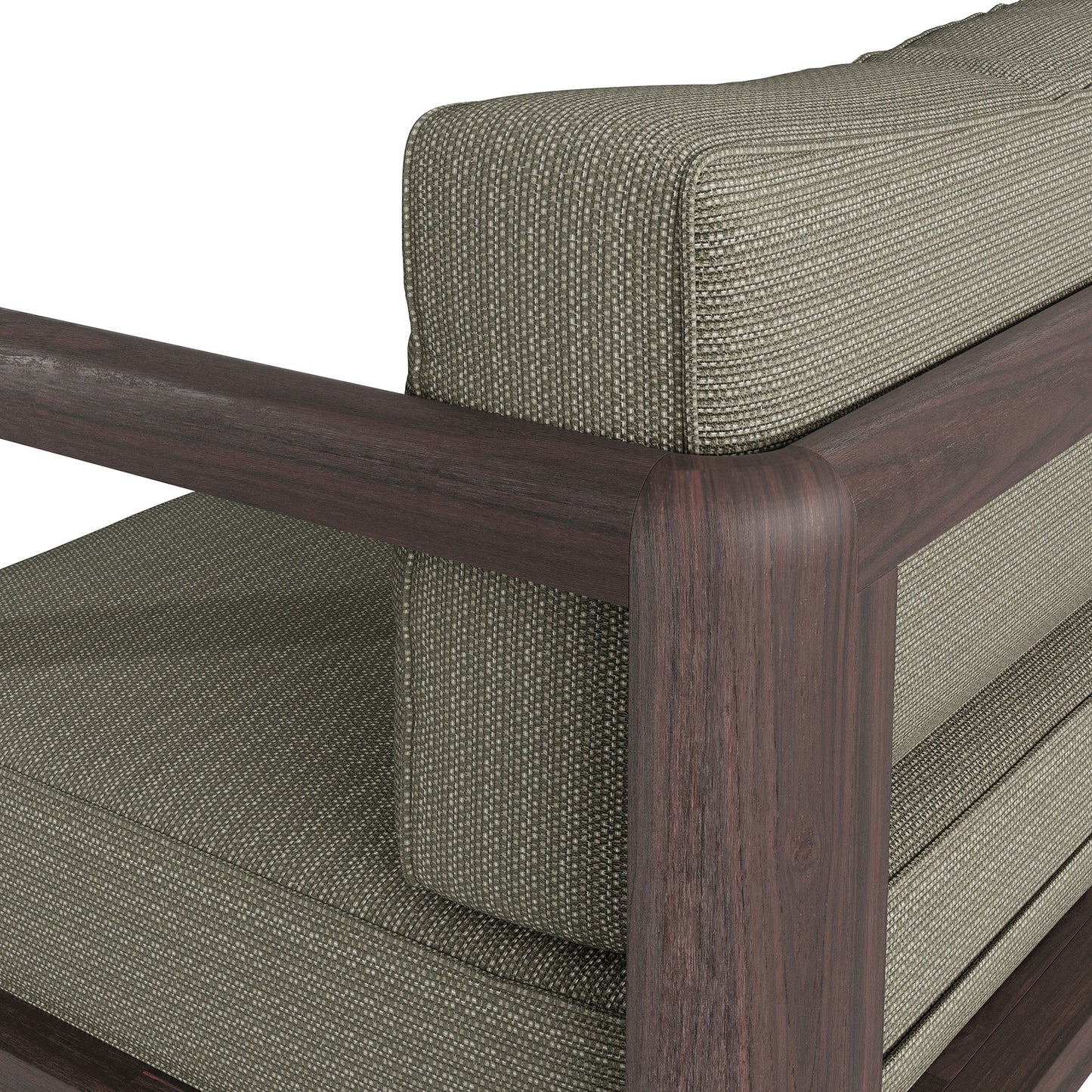 Kona Outdoor Patio Teak Wood Right-Arm Facing Modular Armchair by Modway EEI-7637