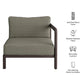 Kona Outdoor Patio Teak Wood Right-Arm Facing Modular Armchair by Modway EEI-7637
