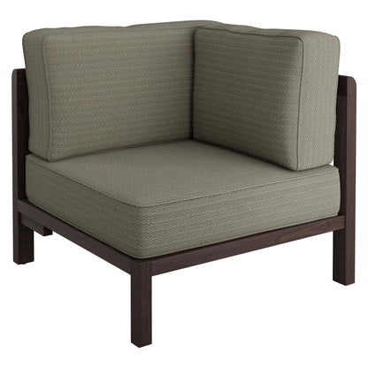 Kona Outdoor Patio Teak Wood Corner Modular Chair by Modway EEI-7638