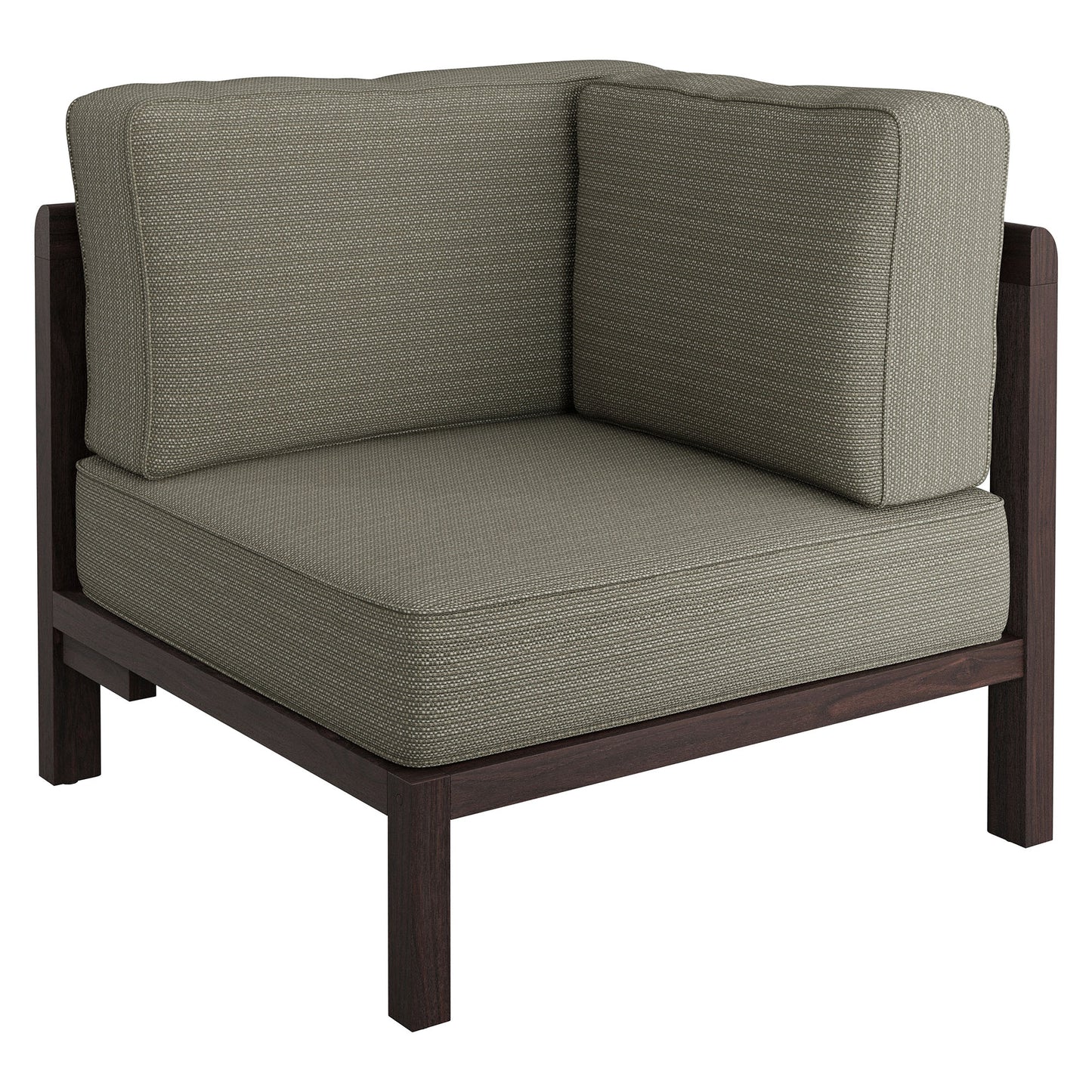 Kona L-Shaped Outdoor Patio Teak Wood Modular Sofa by Modway EEI-7650