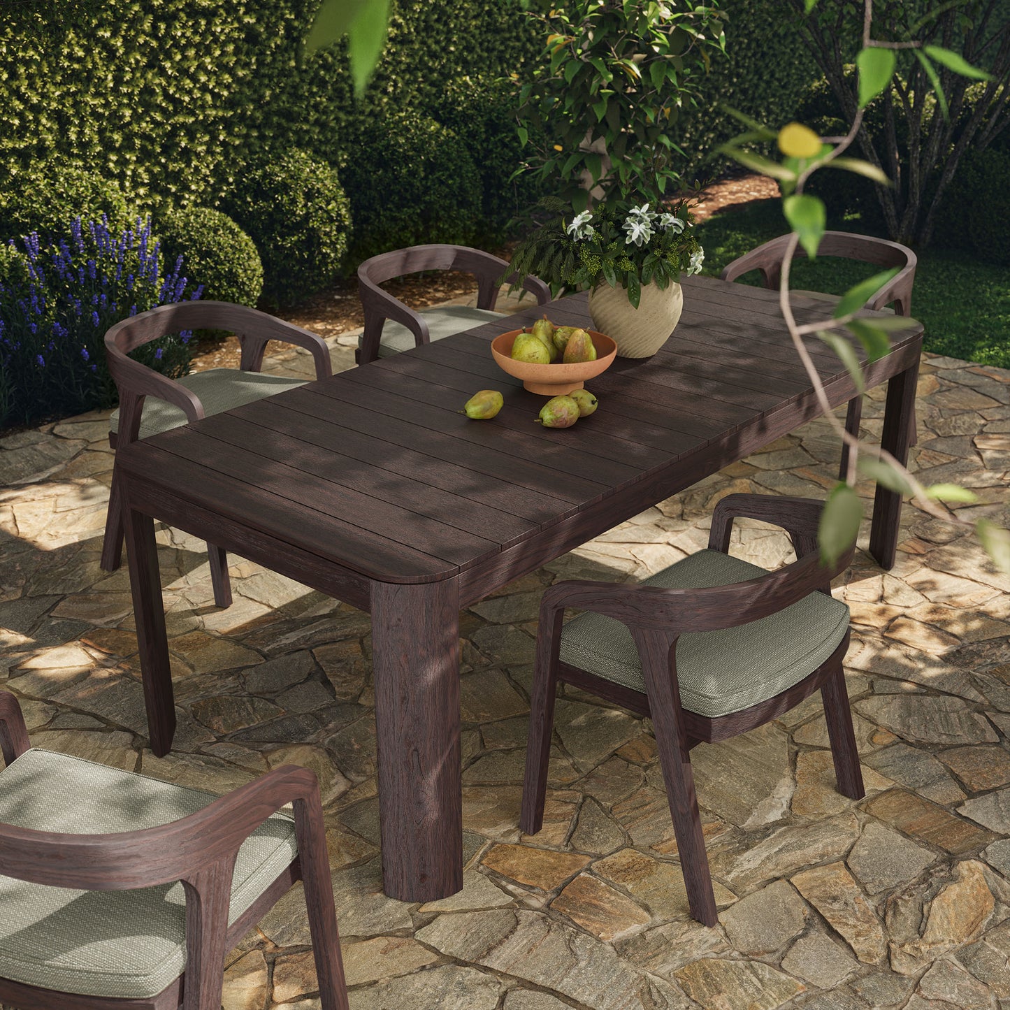 Kona 87 Inch Outdoor Patio Teak Wood Dining Table by Modway EEI-7640