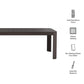 Kona 87 Inch Outdoor Patio Teak Wood Dining Table by Modway EEI-7640