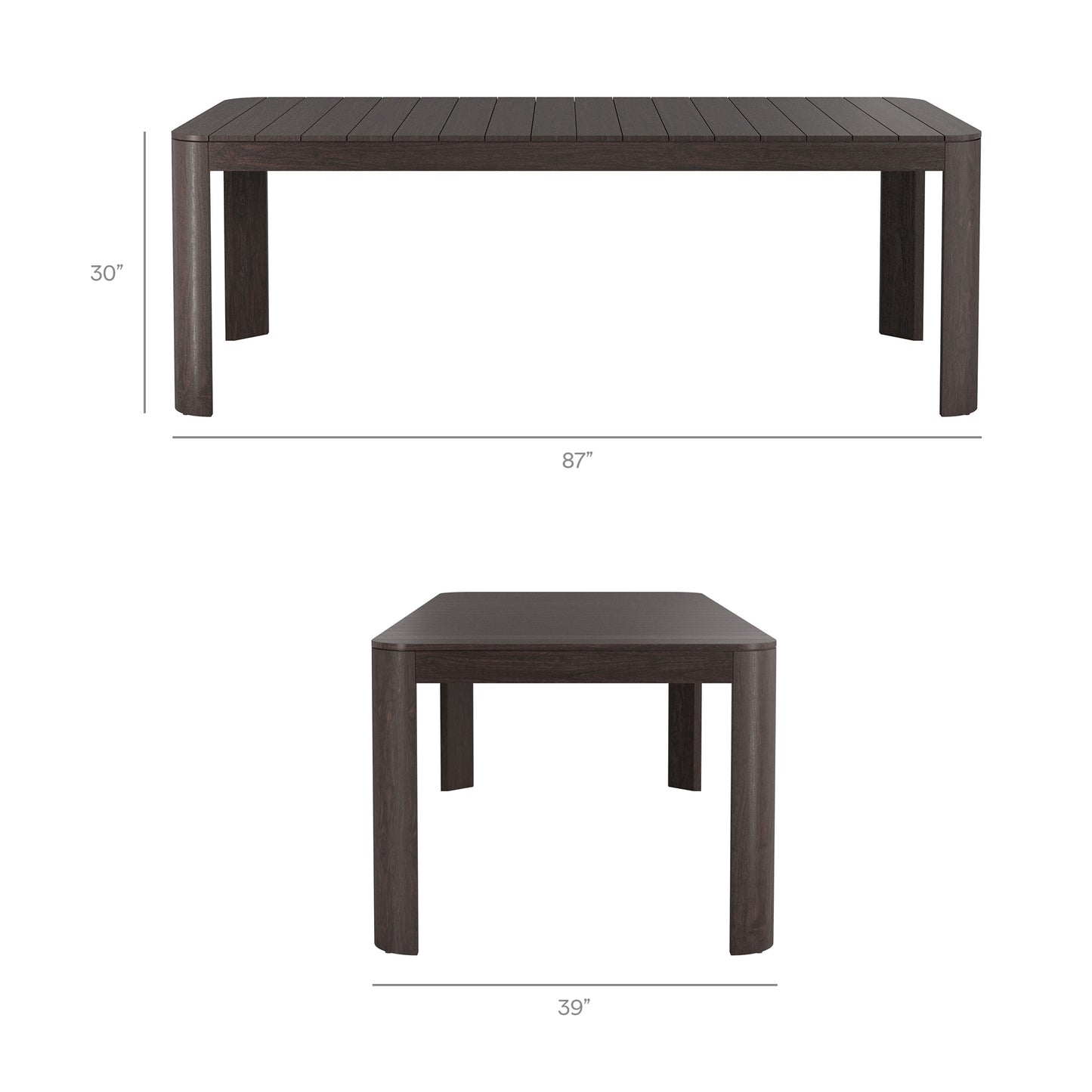 Kona 87 Inch Outdoor Patio Teak Wood Dining Table by Modway EEI-7640