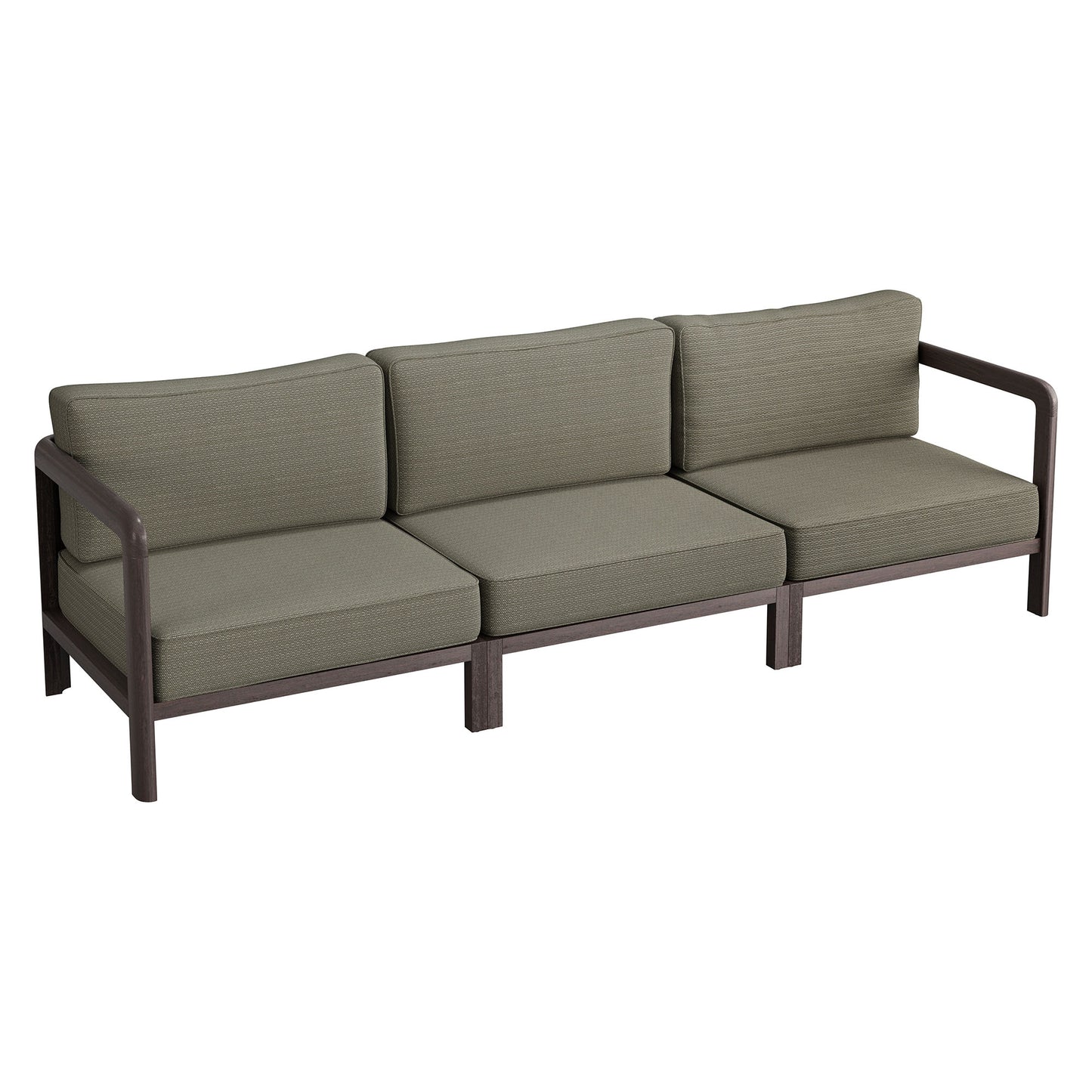 Kona 3-Piece Outdoor Patio Teak Wood Modular Sofa Set by Modway EEI-7648
