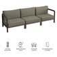 Kona 3-Piece Outdoor Patio Teak Wood Modular Sofa Set by Modway EEI-7648