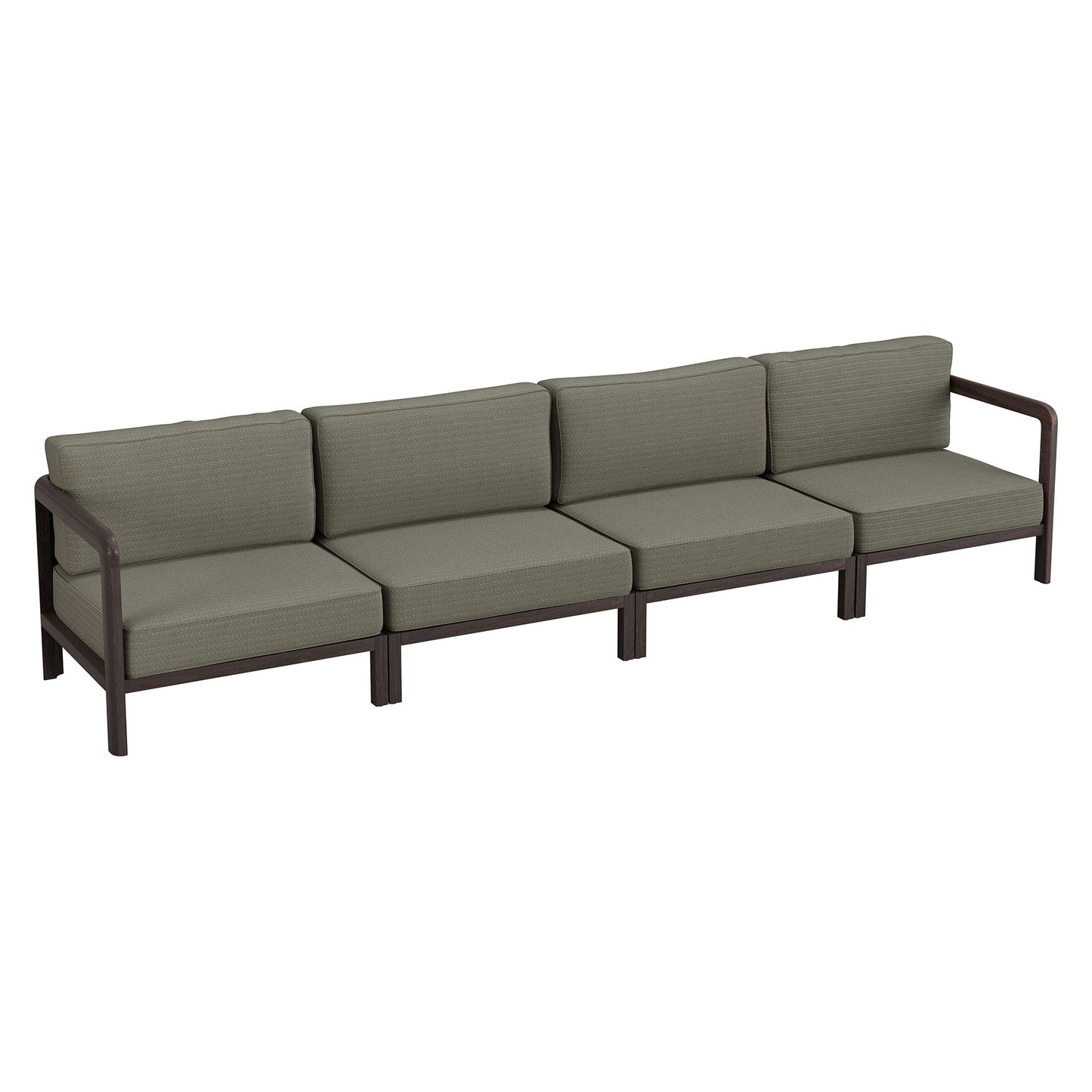 Kona 4-Piece Outdoor Patio Teak Wood Modular Sofa Set by Modway EEI-7649