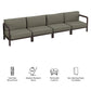 Kona 4-Piece Outdoor Patio Teak Wood Modular Sofa Set by Modway EEI-7649