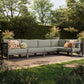 Kona L-Shaped Outdoor Patio Teak Wood Modular Sofa by Modway EEI-7650