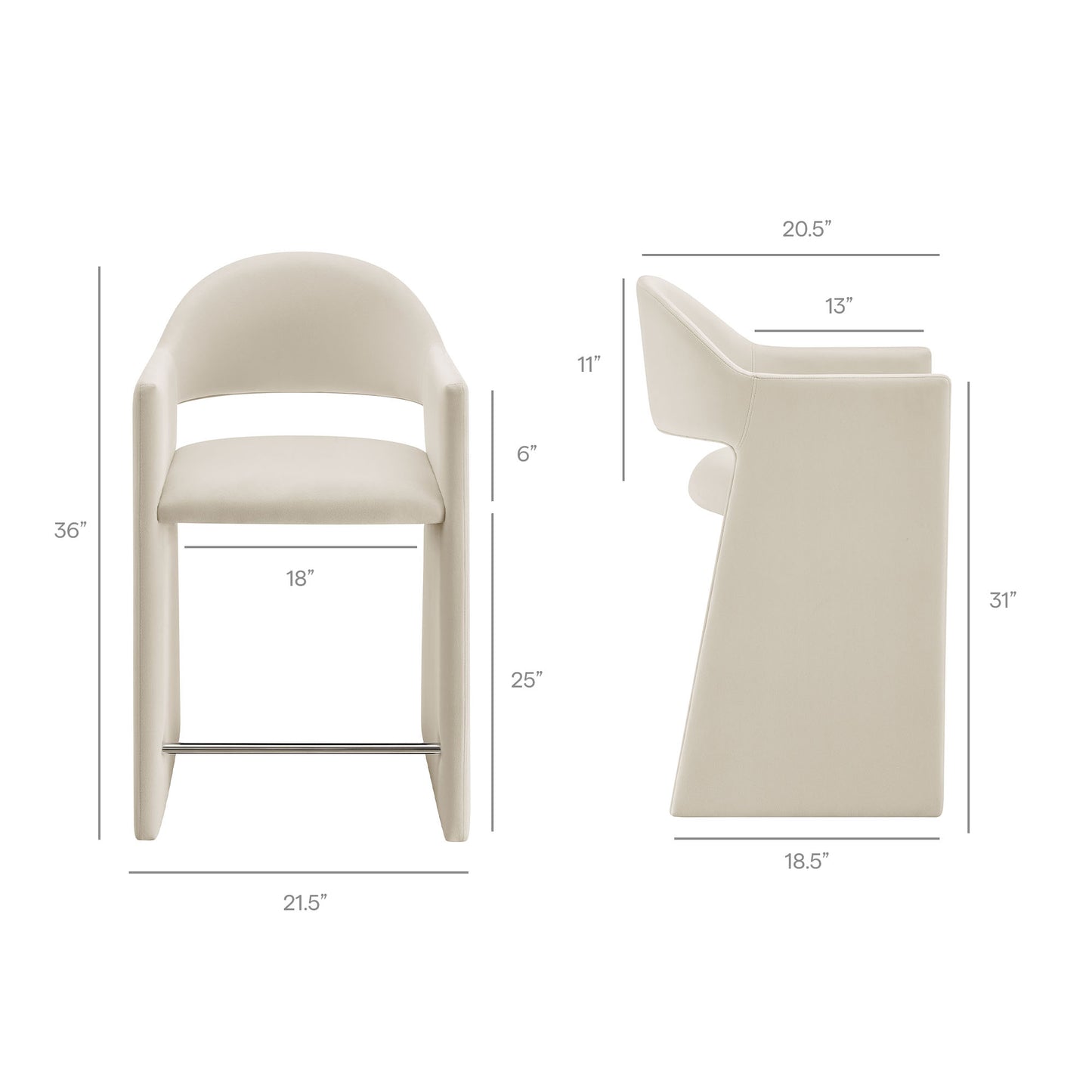 Talia 37 Inch Performance Velvet Counter Stool by Modway EEI-7663