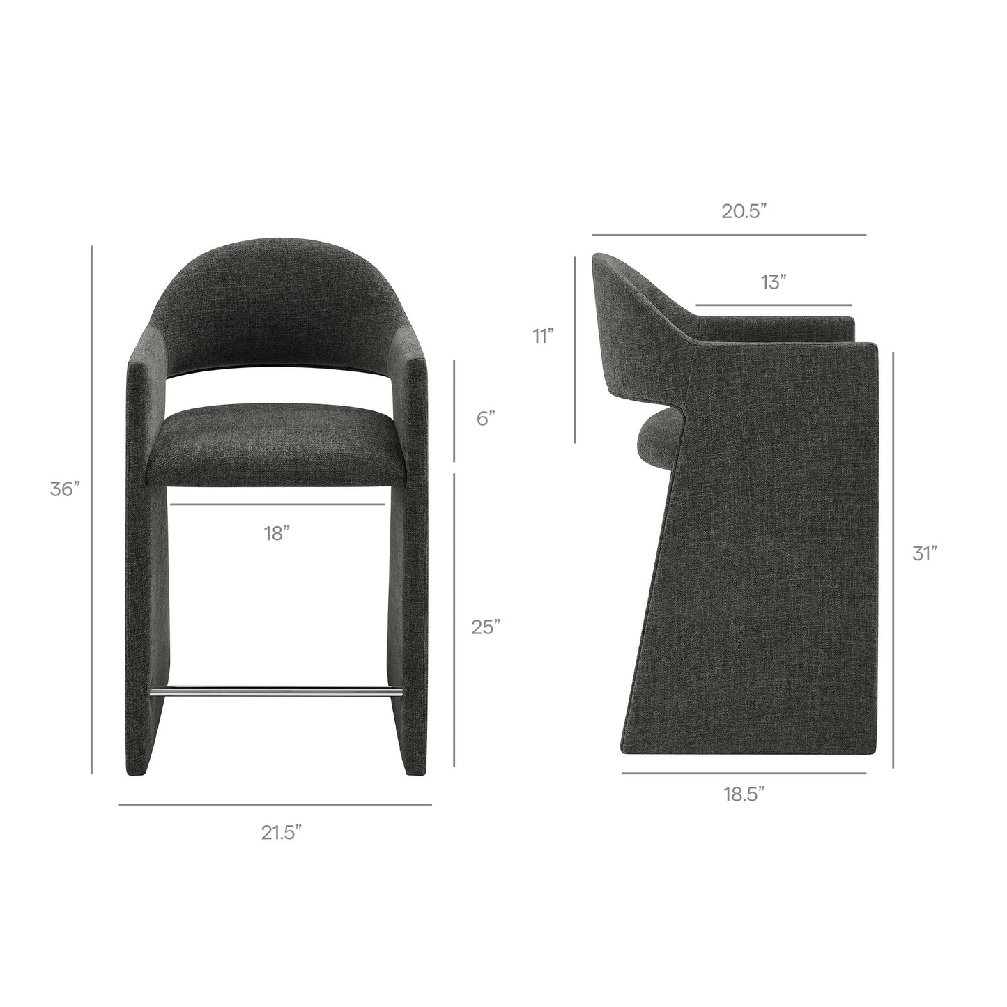 Talia 37 Inch Upholstered Fabric Counter Stool by Modway EEI-7664