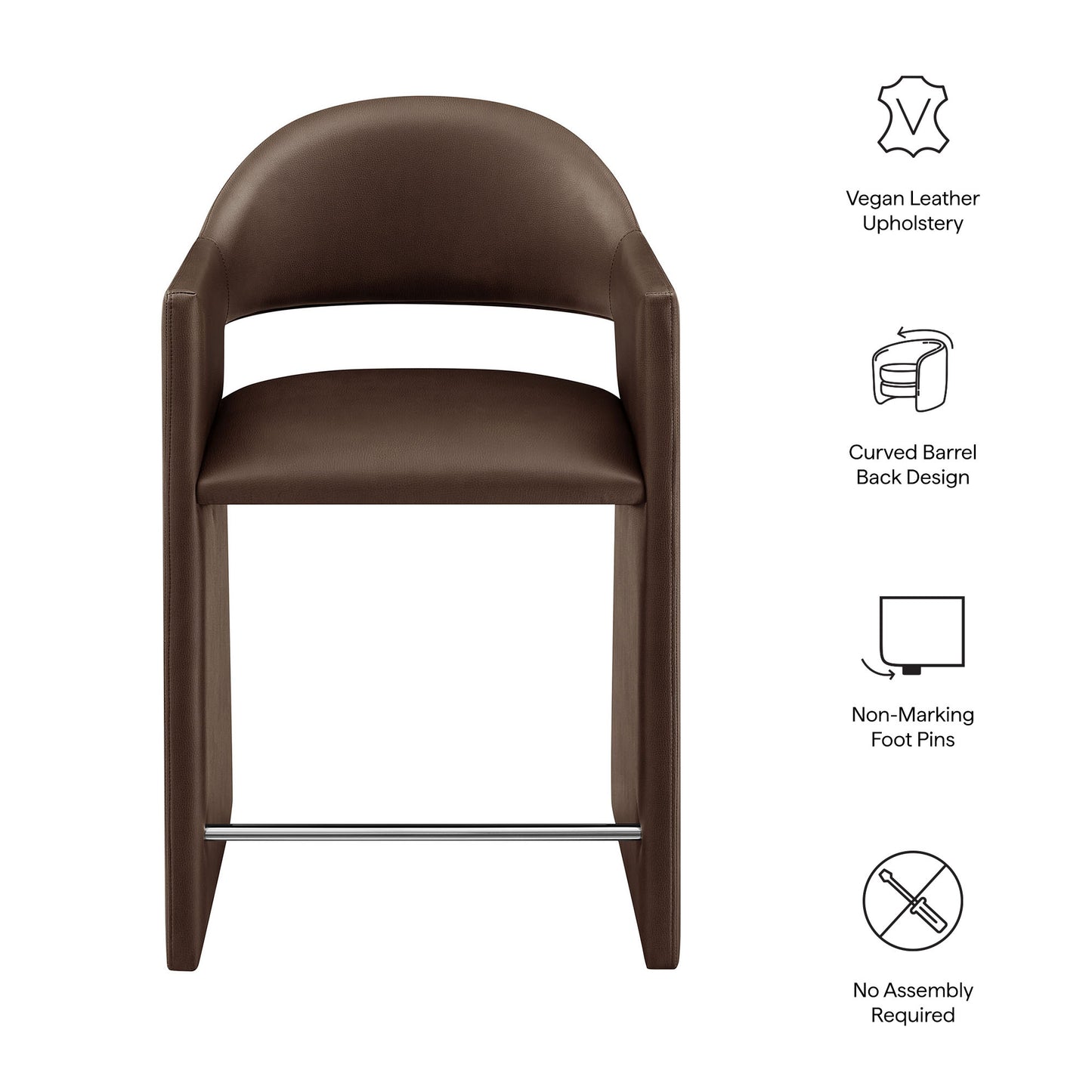 Talia 37 Inch Vegan Leather Counter Stool by Modway EEI-7665