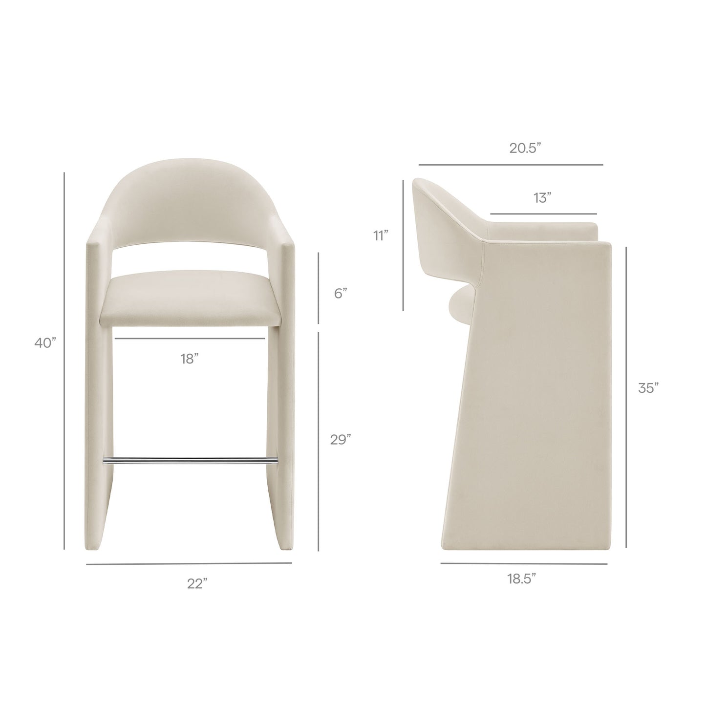 Talia 41 Inch Performance Velvet Bar Stool by Modway EEI-7666