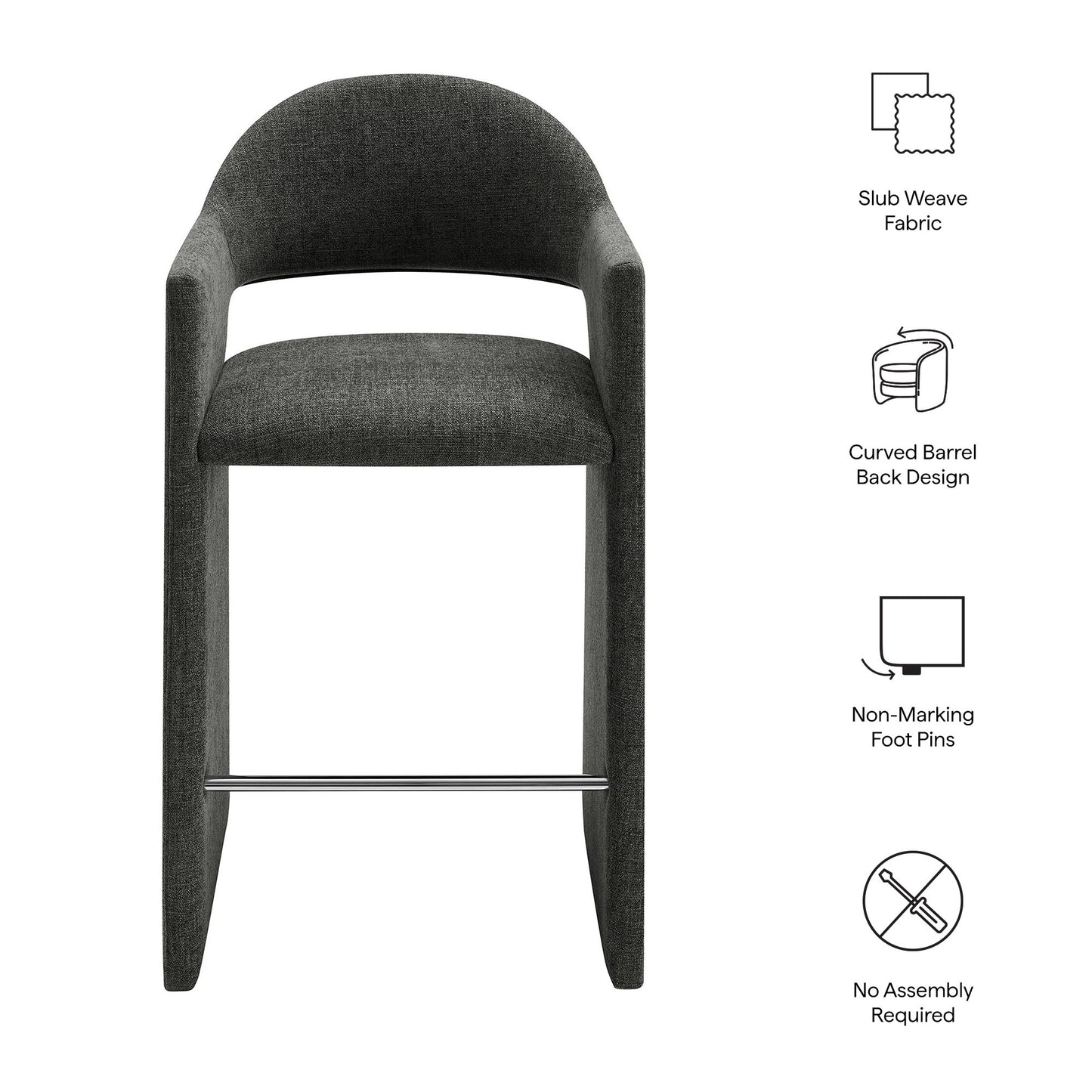 Talia 41 Inch 41 Inch Upholstered Fabric Bar Stool by Modway EEI-7667