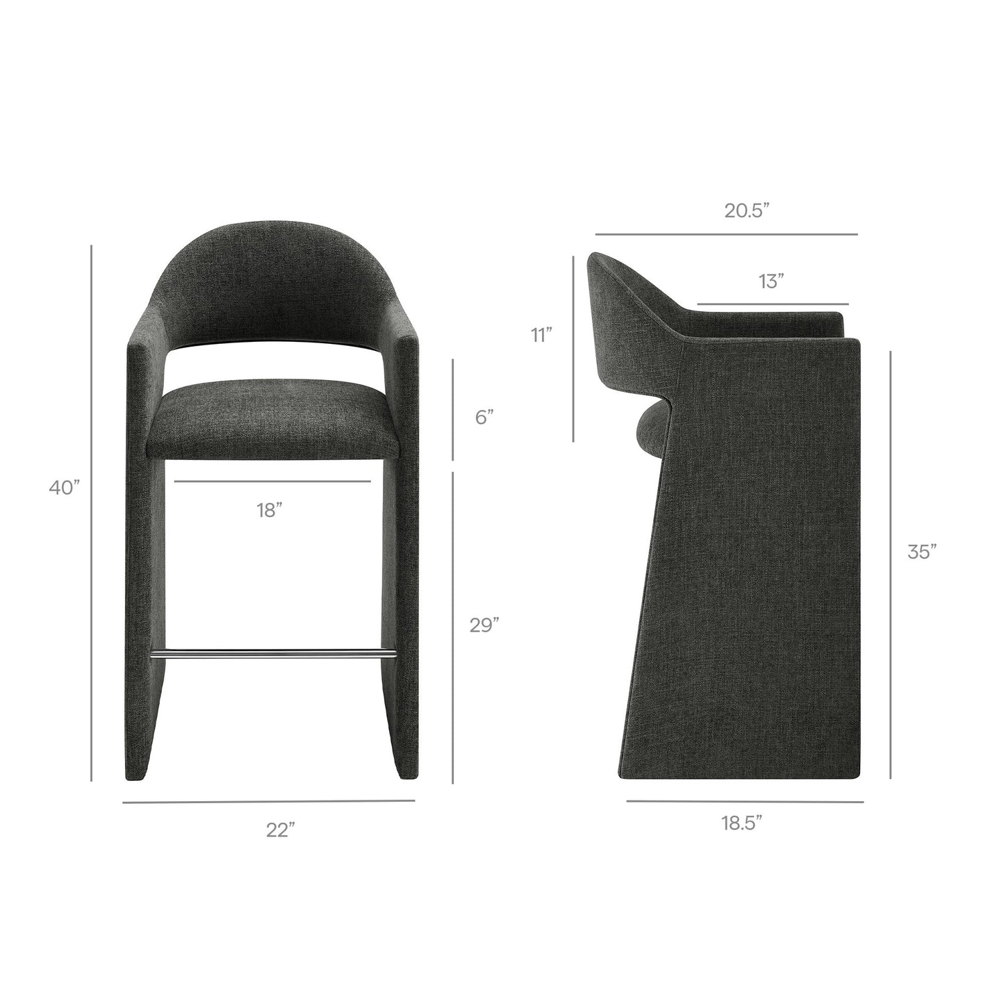 Talia 41 Inch 41 Inch Upholstered Fabric Bar Stool by Modway EEI-7667