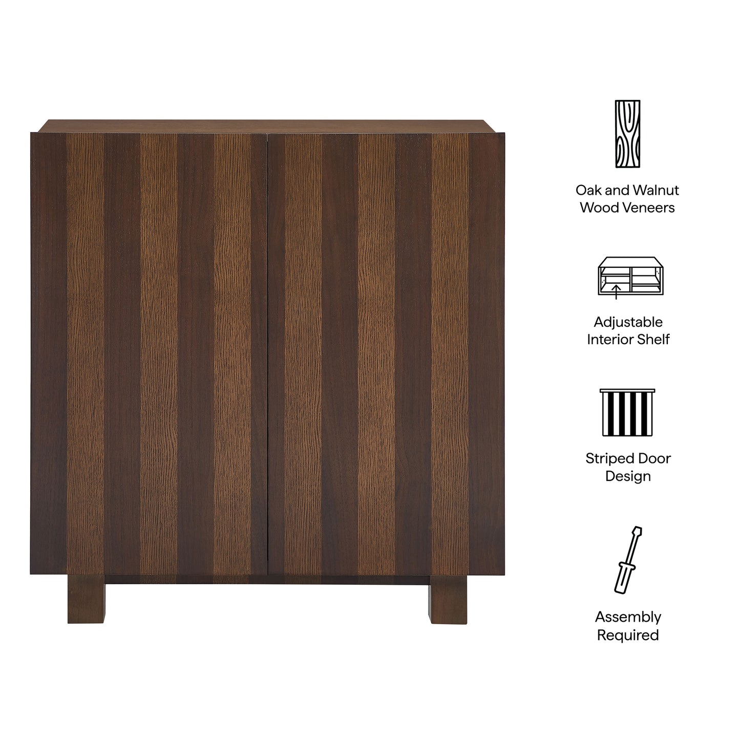 Kline 2-Door Striped Accent Cabinet by Modway EEI-7669