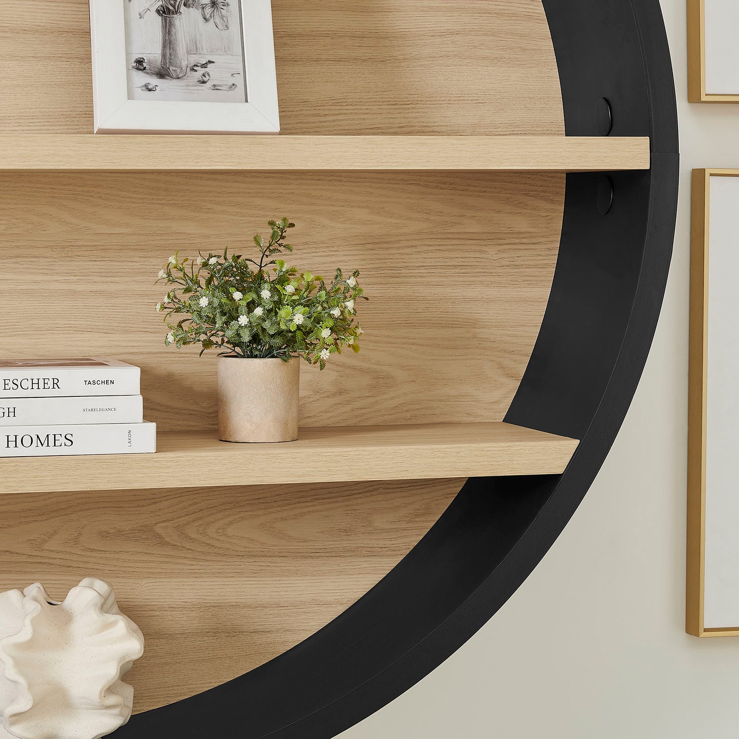 Romy 47" Round Wall Book Shelf by Modway EEI-7672