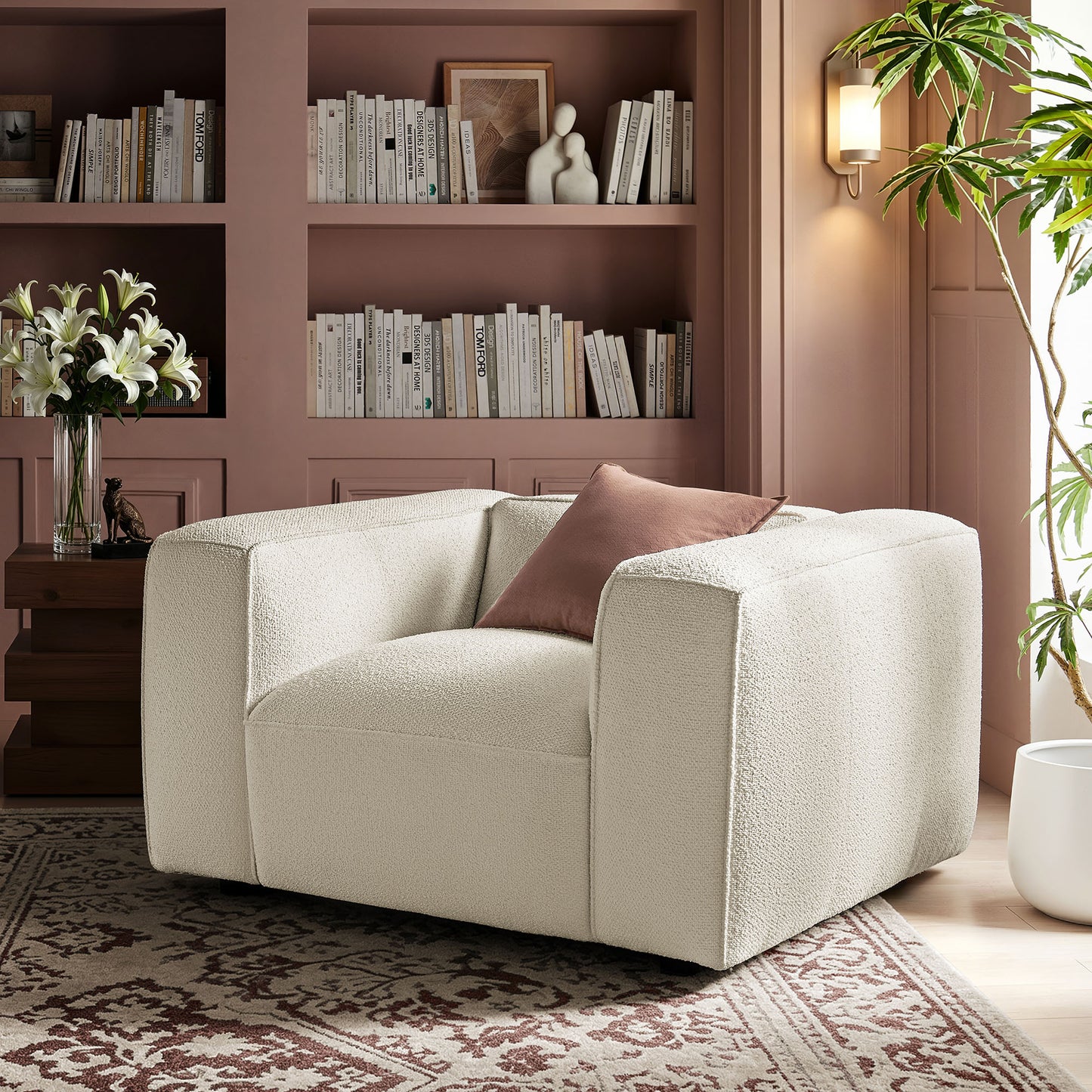 Auren Lattice Bouclé Upholstered Accent Chair by Modway EEI-7679