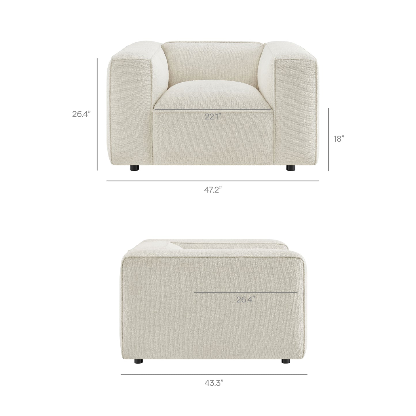 Auren Lattice Bouclé Upholstered Accent Chair by Modway EEI-7679