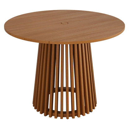 Lane 39 Inch Round Outdoor Patio Teak Wood Dining Table by Modway EEI-7682