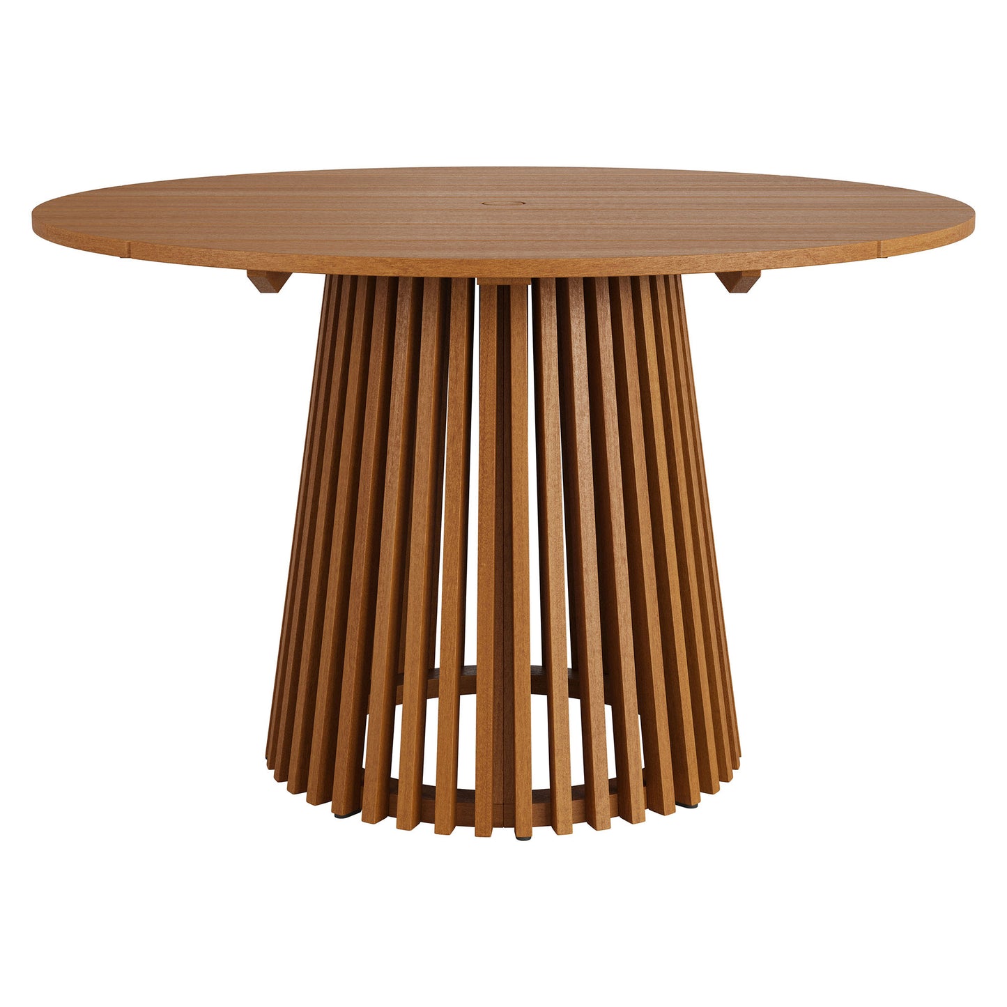 Lane 47 Inch Round Outdoor Patio Teak Wood Dining Table by Modway EEI-7683