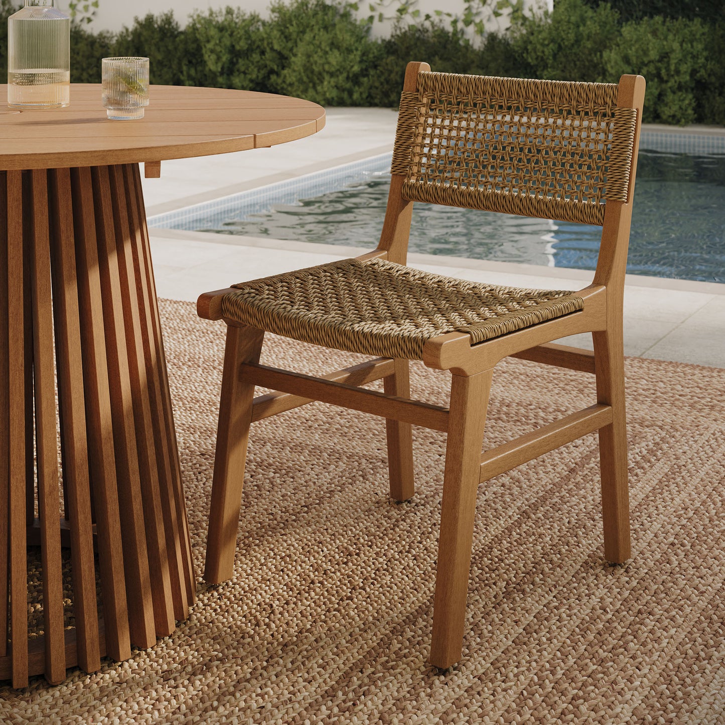 Rowe Outdoor Patio Teak Wood Dining Chair by Modway EEI-7687