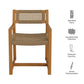 Reed Outdoor Patio Teak Wood Rattan Dining Chair by Modway EEI-7690