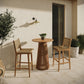 Rowe 3-Piece Outdoor Patio Teak Wood Bar Set by Modway EEI-7696