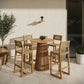 Reed 5-Piece Outdoor Patio Teak Wood Bar Set by Modway EEI-7699