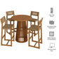 Reed 5-Piece Outdoor Patio Teak Wood Bar Set by Modway EEI-7699