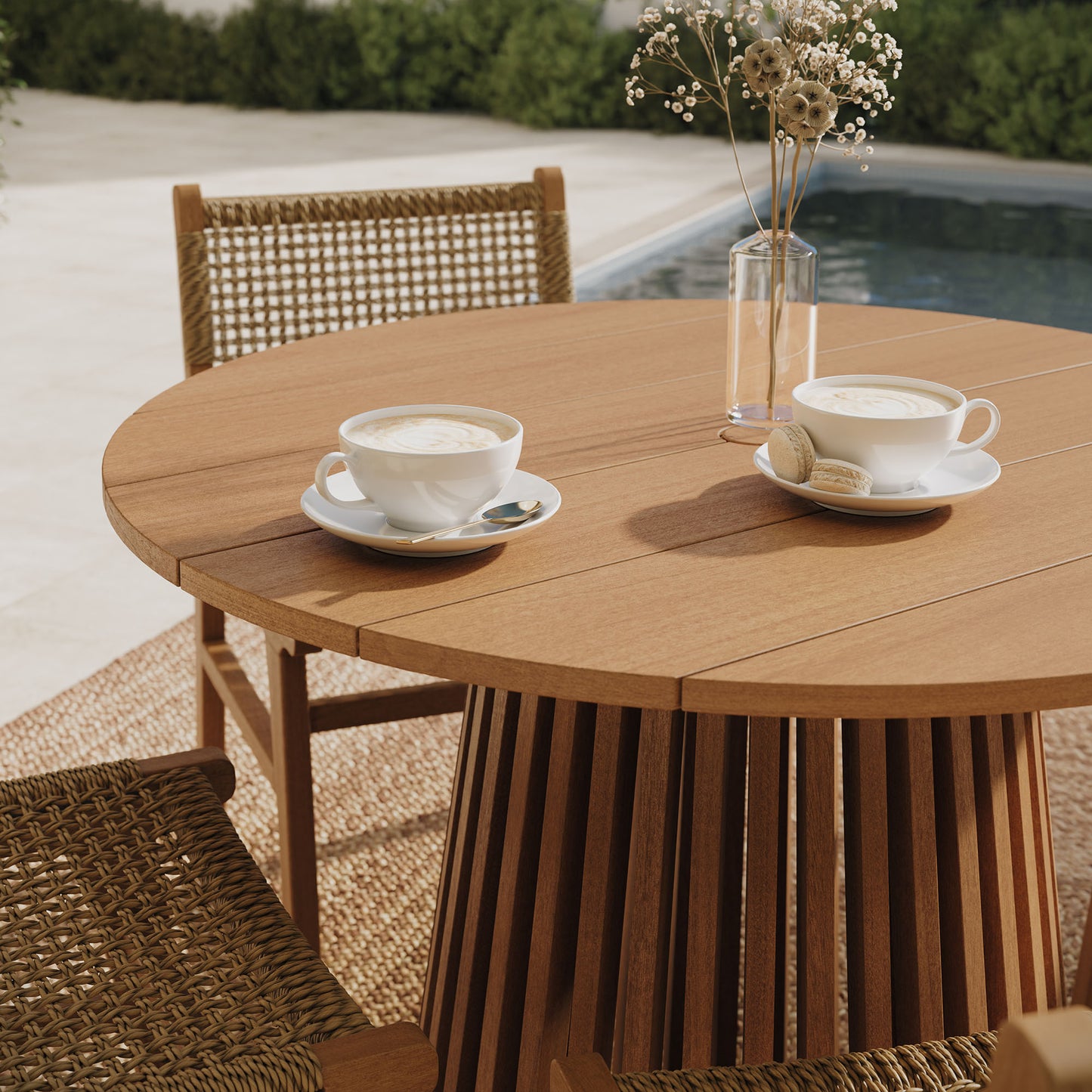 Reed 5-Piece Outdoor Patio Teak Wood Dining Set by Modway EEI-7701